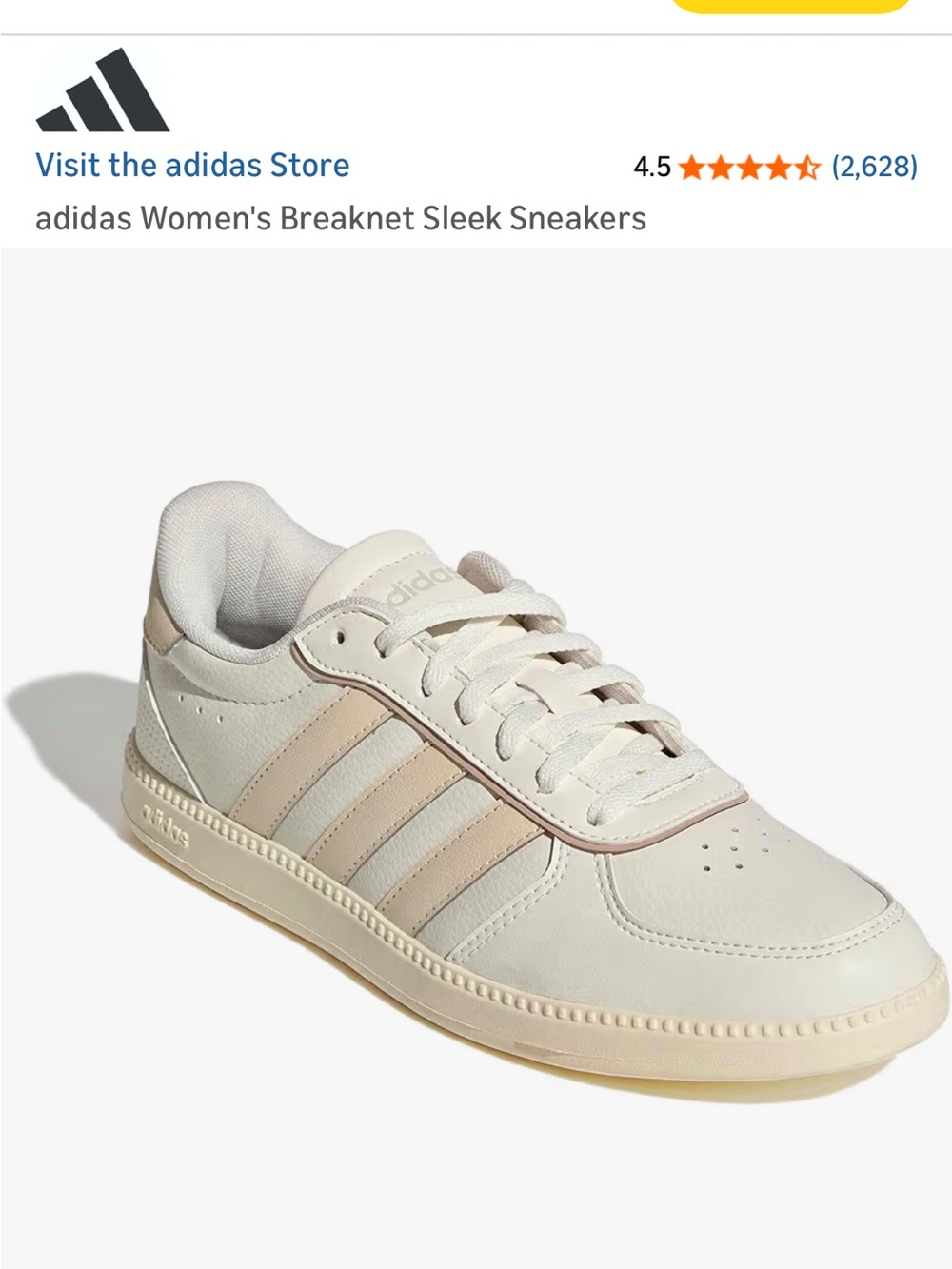 adidas Women’s Breaknet Sneakers in Off-White and Beige